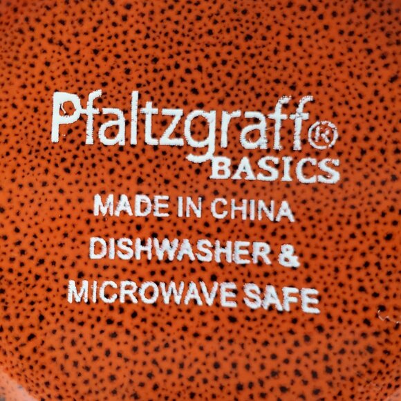 Pfaltzgraff Basics Latte Mugs Burnt Orange Dark Red Tall Coffee Mugs - Picture 10 of 10